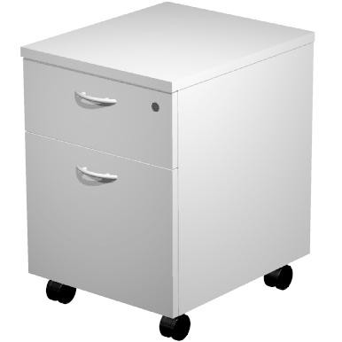 ARTEXPORT CAJONERA PRESTO 2 CAJONES C/RUEDAS GUÍAS METÁLICAS CERRADURA GRIS -DESMONTADO-