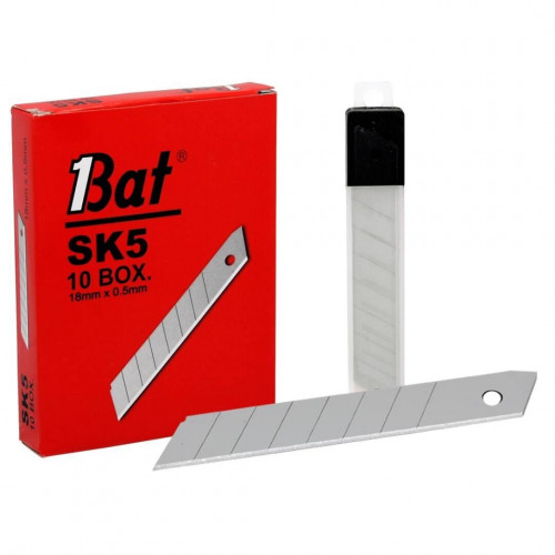 BAT REPUESTO CUTTER 18MM / CUCHILLA FRACTURABLE CAJITA DE 10 CUCHILLAS