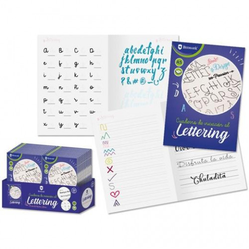 BISMARK CUADERNO DE CALIGRAFÍA CREATIVA A5 20H INICIACIÓN AL LETTERING BISMARK CUADERNO DE CALIGRAFÍA CREATIVA A5 20H INICIACIÓN AL LETTERING