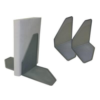 BISMARK JUEGO DE DOS SUJETALIBROS METÁLICO REJILLA 14X16,5 CM CROMADO BISMARK JUEGO DE DOS SUJETALIBROS METÁLICO REJILLA 14X16,5 CM CROMADO