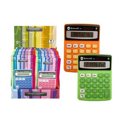 BISMARK CALCULADORA 8 DIGITOS COLORES SURTIDOS BISMARK CALCULADORA 8 DIGITOS COLORES SURTIDOS