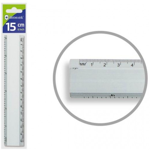BISMARK REGLA ALUMINIO 15CM BISMARK REGLA ALUMINIO 15CM