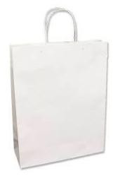 BISMARK BOLSA PAPEL BLANCO 32X14X40CM -25U-
