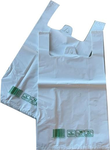 BOLSA DE CAMISETA 42X53 50 MICRAS 70% RECICLADO 1KG