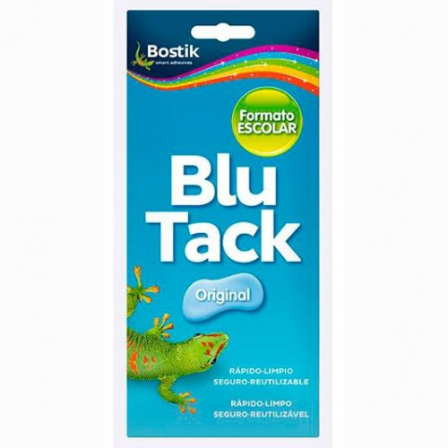 BOSTIK BLU TACK ORIGINAL MASILLA ADHESIVA REUTILIZABLE FORMATO ESCOLAR 90GR AZUL