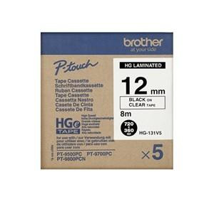 BROTHER CINTA ROTULADORA LAMINADA NEGRO SOBRE FONDO AMARILLO (CAJA DE 5UN), 12 MM, 8 M