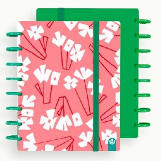 CARCHIVO CUADERNO INGENIOX LIMITED EDITION ESPIRAL A5 100H C/SEPARADORES EXTRAÍBLES CUADRÍCULA 5X5 TAPAS PP SEMI-RÍGIDO CIERRE C/GOMA ROSA