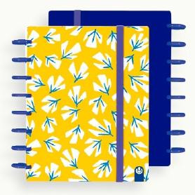 CARCHIVO CUADERNO INGENIOX LIMITED EDITION ESPIRAL A5 100H C/SEPARADORES EXTRAÍBLES CUADRÍCULA 5X5 TAPAS PP SEMI-RÍGIDO CIERRE C/GOMA AMARILLA