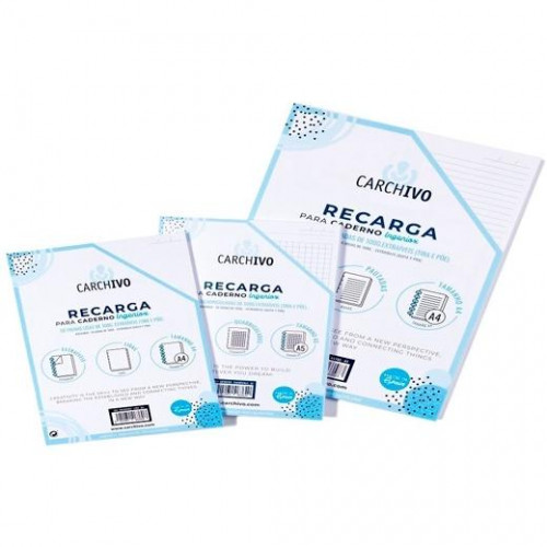 CARCHIVO RECAMBIO CUADERNO INGENIOX A4 50 HOJAS EXTRAÍBLES 100GR CUADRÍCULA 5X5