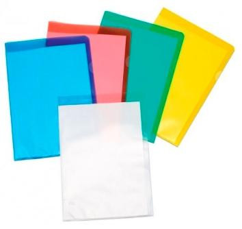 CARCHIVO DOSSIER UÑERO PP PIEL NARANJA ANGULO RECTO FOLIO INCOLORO - CAJA DE 100