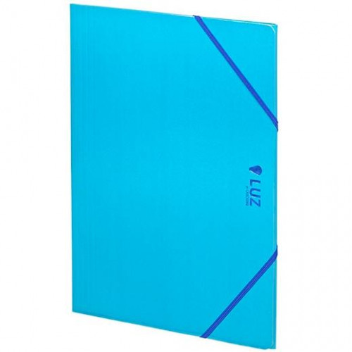 CARCHIVO CARPETA 3 SOLAPAS FOLIO C/GOMAS CARTÓN BRILLO LUZ AZUL