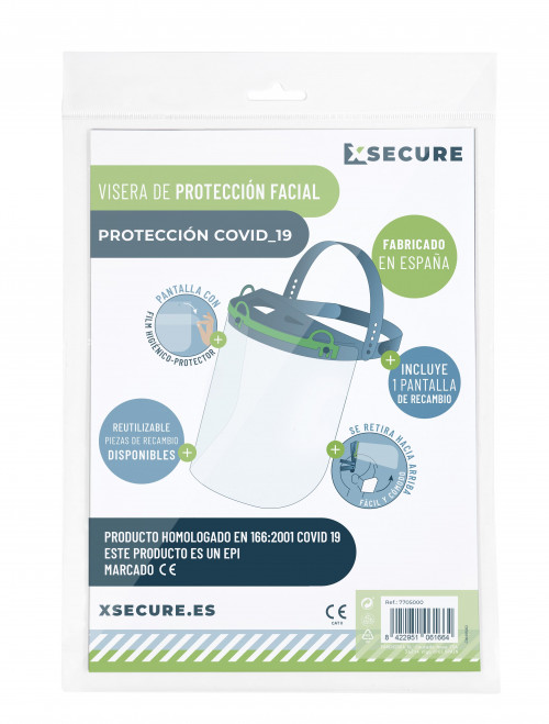 CARCHIVO PANTALLA FACIAL XSECURE DOS POSICIONES + RECAMBIO EXTRA