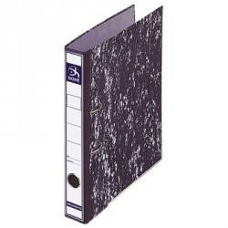 DOHE ARCHIVADOR ARCHINOVO CARTÓN RÍGIDO PALANCA FOLIO LOMO ESTRECHO CON RADO NEGRO JASPEADO