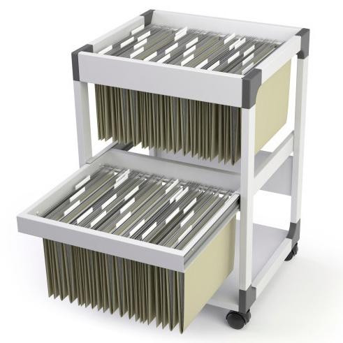 DURABLE CARRITO PARA CARPETAS COLGANTES SYSTEM 80 MULTI DUO GRIS