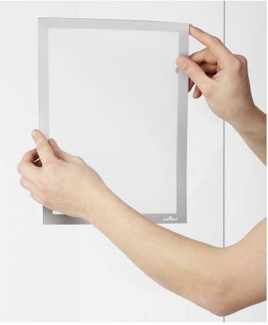 DURABLE MARCO INFORMATIVO DURAFRAME SUN A4 AUTOADHESIVO PLATA -2U-