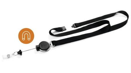 DURABLE CINTA TEXTIL CON CORDÓN EXTENSIBLE PARA IDENTIFICADOR EXTRA STRONG NEGRO