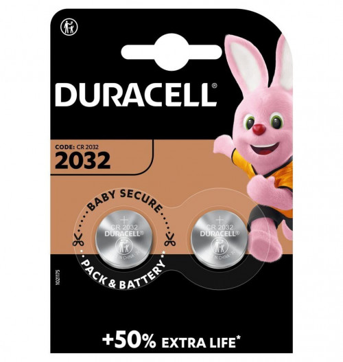 DURACELL PILA ESPECIAL CR2032 DE BOTÓN LITIO 3V BLISTER + 50% EXTRA LIFE
