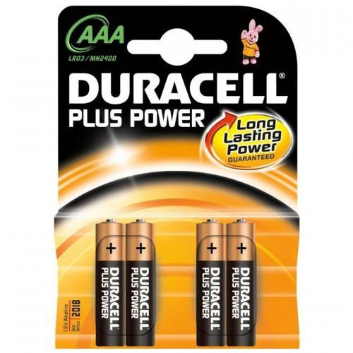 DURACELL PILAS PLUS POWER LR03 ALCALINAS AAA 1.5V PACK-4
