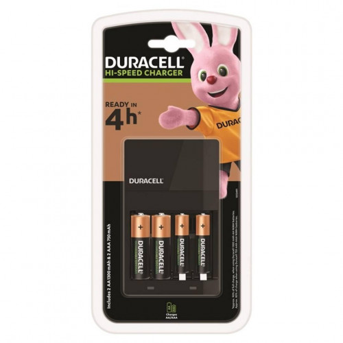 DURACELL CARGADOR DE PILAS AAA/AA (4 PILAS RECARGABLES 2 AA + 2AAA INCLUIDAS) DURACELL CARGADOR DE PILAS AAA/AA (4 PILAS RECARGABLES 2 AA + 2AAA INCLUIDAS)