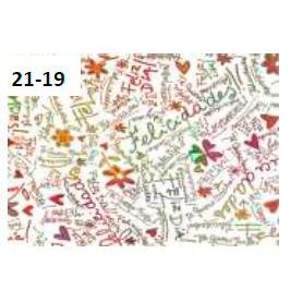 DM BOBINA DE PAPEL DE REGALO 62CMX70M S/100 DISEÑO 21-19 ESTAMPADO MULTICOLOR