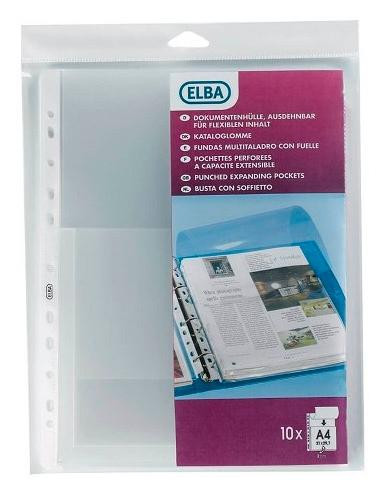 ELBA FUNDA MULTITALADRO 11 PP CRISTAL A4 200 MICRAS GRAN CAPACIDAD EXTRA BLISTER -10U-