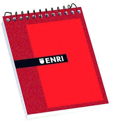 ENRI BLOC ESPIRAL 80 HOJAS 4X4 TAPAS DURAS 16º APAISADO COLOR ROJO