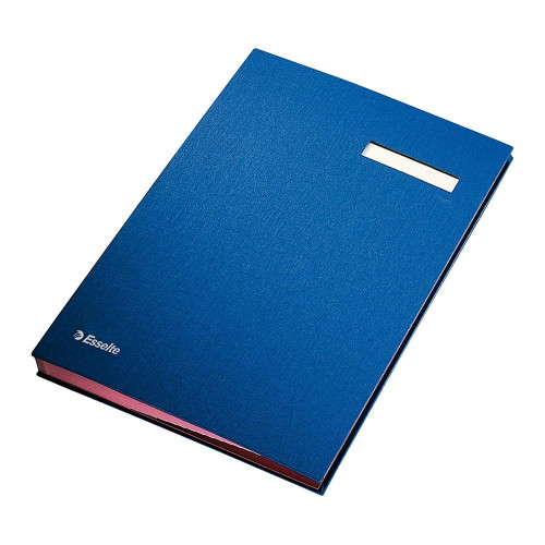 ESSELTE PORTAFIRMAS FUELLE 20 SEPARADORES FORRADO AZUL ESSELTE PORTAFIRMAS FUELLE 20 SEPARADORES FORRADO AZUL