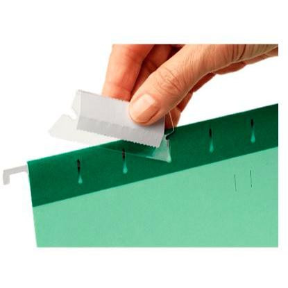 ESSELTE VISOR CON ETIQUETA PARA CARPETAS COLGANTES CLASSIC 5CM TRANSPARENTE BOLSA -25U-