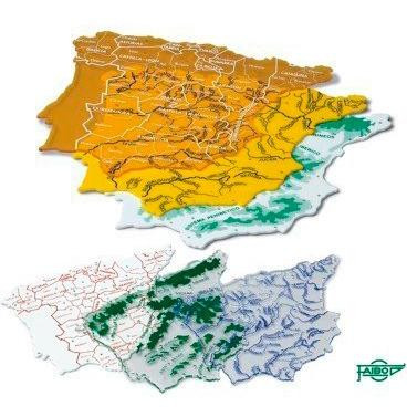 FAIBO MAPA DE ESPAÑA PLANTILLA PEQUEÑA JUEGO DE 3U SURTIDOS