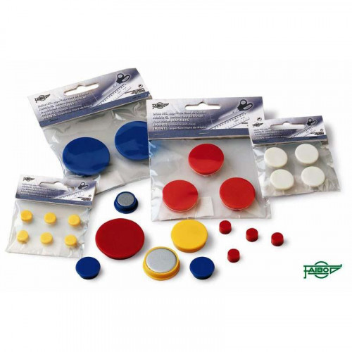 FAIBO 3 IMANES REDONDOS 30MM AMARILLO EN BLISTER
