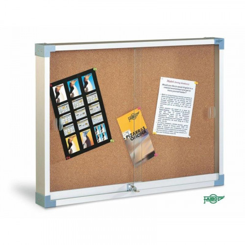 FAIBO VITRINA PARA ANUNCIOS PUERTA CRISTAL Y SUPERFICIE DE CORCHO 100X146 CM FAIBO VITRINA PARA ANUNCIOS PUERTA CRISTAL Y SUPERFICIE DE CORCHO 100X146 CM