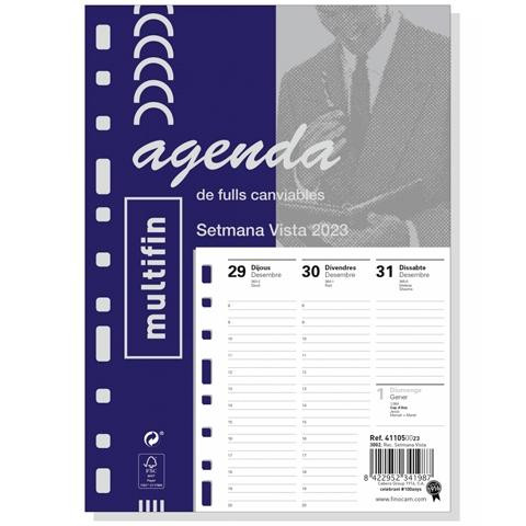 FINOCAM RECAMBIO AGENDA ANUAL MULTIFIN SEMANA VISTA VERTICAL 155X215MM 2023 CATALÁN