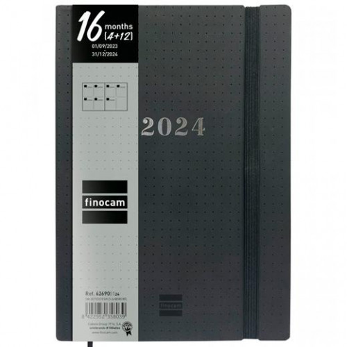 FINOCAM AGENDA 16 MESES DOTTED Y10 SVH T/FLEXIBLE NEGRO 2023-2024