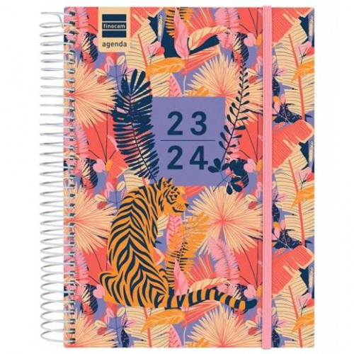 FINOCAM AGENDA ESCOLAR SECUNDARIA 1/4 ESPIRAL 1DP TIGER 2023-2024