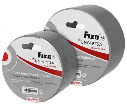 FIXO CINTA AMERICANA ADHESIVA MULTIUSOS 25MX50MM PACK -6U-