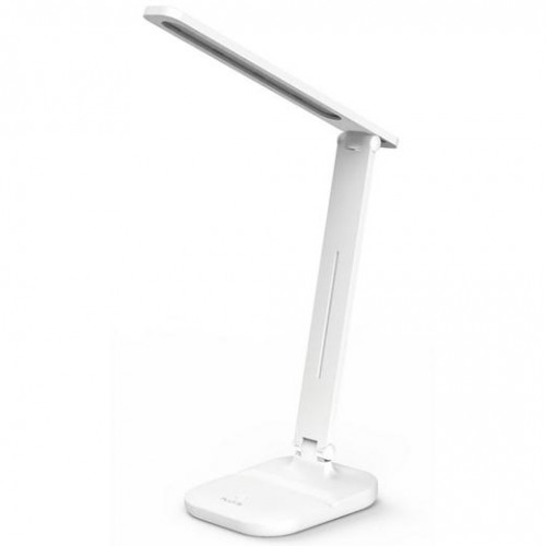 FLUXŽS LAMPARA LED FLEXO GEMINIS CON CARGA INALAMBRICA PUERTO USB 3 MODOS CON 10 NIVELES DE BRILLO BLANCO