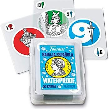 FOURNIER BARAJA ESPAÑOLA WATERPROOF DE 50 CARTAS 62,5X88MM DE PLÁSTICO EN ESTUCHE