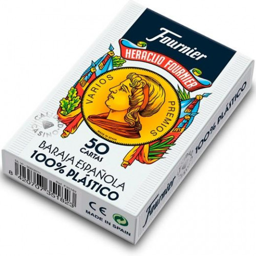 FOURNIER BARAJA ESPAÑOLA Nº 2100 DE 50 CARTAS 61,5X95MM DE PLÁSTICO -ESTUCHE DE CARTÓN-