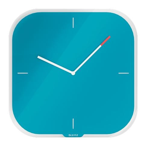 LEITZ RELOJ DE CRISTAL COSY SILENCIOSO AZUL CALMA