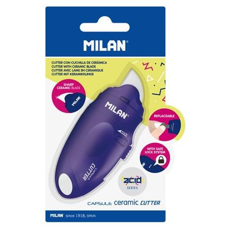 MILAN CUTTER HOJA CERÁMICA CAPSULE SERIE ACID BLÍSTER AZUL