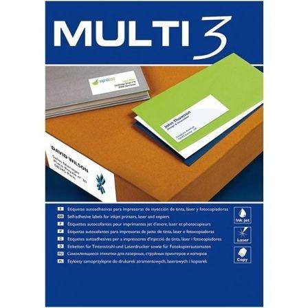 MULTI-3 ETIQUETAS ADHESIVAS 48,5X16,9MM INKJET/LÁSER C/RECTOS 68 X 500H BLANCO
