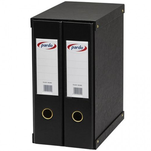 PARDO MÓDULO 2 ARCHIVADORES PALANCA 70MM FORRADO NEGRO