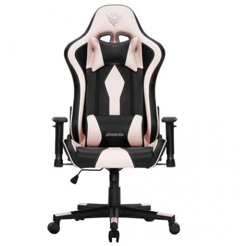 PHOENIX SILLA GAMING TOURNAMENT AJUSTABLE ALTURA Y BLOQUEO COJIN LUMBRAR ROSA PHOENIX SILLA GAMING TOURNAMENT AJUSTABLE ALTURA Y BLOQUEO COJIN LUMBRAR ROSA