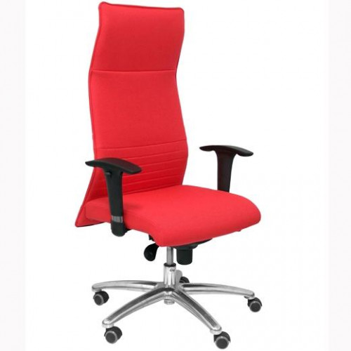 PIQUERAS Y CRESPO SILLÓN ALBACETE GIRATORIO SINCRONIZADO BRAZOS REGULABLES TAPIZADO BALI ROJO