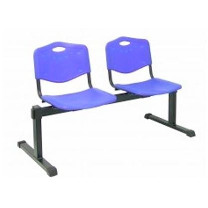 PIQUERAS Y CRESPO BANCADA CENIZATE 3 PLAZAS ASIENTO Y RESPALDO PVC AZUL