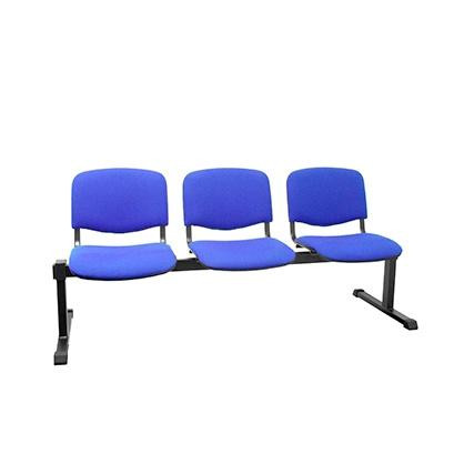PIQUERAS Y CRESPO BANCADA MOD. POZOCAÑADA 3 PLAZAS TAPIZADO ARAN AZUL