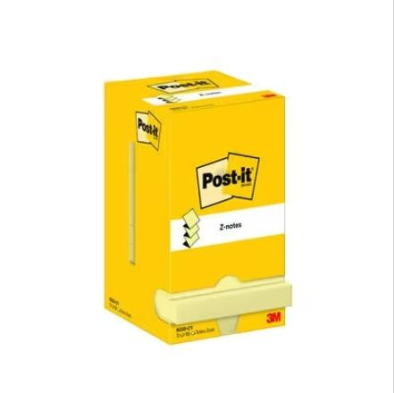 POST-IT BLOCS Z-NOTAS 100 HOJAS CANARY YELLOW 76X76  -PACK 12-