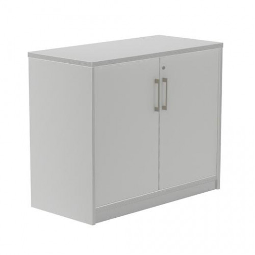 ROCADA ARMARIO ESTANTERÍA BAJO 78X90X45CM MELAMINA 19MM C/PUERTAS 1 BALDA 25MM ALUMINIO/GRIS