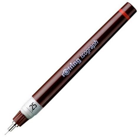 ROTRING ESTILÓGRAFO ISOGRAPH 0,25MM TINTA CHINA NEGRA