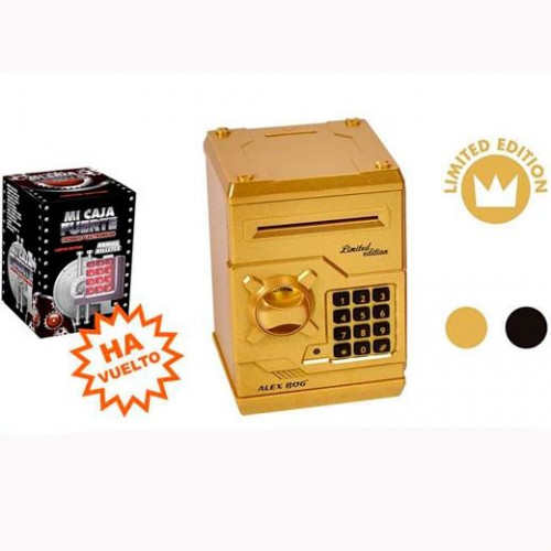 ROYMART HUCHA CAJA FUERTE ESPECIAL LIMITED EDITION 18X13X12CM GOLD GLITTER ROYMART HUCHA CAJA FUERTE ESPECIAL LIMITED EDITION 18X13X12CM GOLD GLITTER